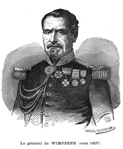 Porträtt av baron Emmanuel Felix von Wimpffen (Wimpfenn av French School