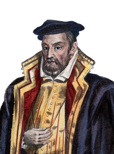 Porträtt av Gaspard II de Coligny (1519-1572), Lord de Chatillon, fransk adelsman och amiral. av French School