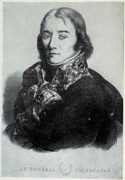 Porträtt av general Antoine Richepance (eller Richepanse) (1770-1803), till förmån för slaveri. Tryck från 1800-talets Chartres, Musee des Beaux Arts av French School