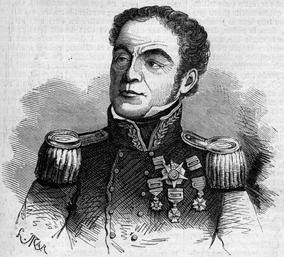 Porträtt av general Antonio Lopez de Santa Anna (Santa Anna av French School