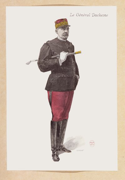 Porträtt av general Jacques Duchesne (1837-1918) (gravyr) av French School