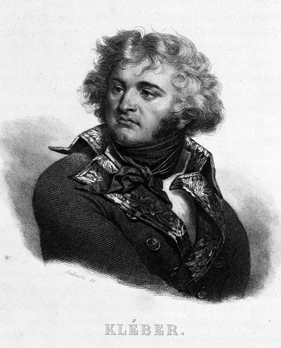 Porträtt av general Jean Baptiste Kléber (1753 - 1800) - i "" Revolution francaise"" av Thiers. 1800-talet av French School