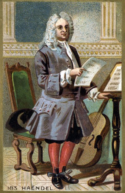 Porträtt av George Frederick Handel (Georg Friedrich Handel av French School