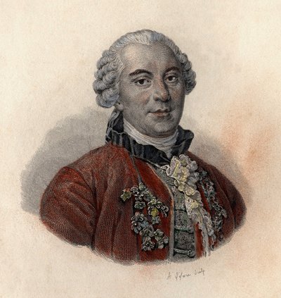 Porträtt av Georges Louis Leclerc, greve av Buffon (1707-1788), fransk naturforskare och författare. I "" Porträtt av användbara män"" av French School