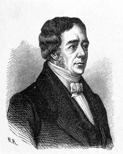 Porträtt av Hans Christian Oersted (Oersted eller Oersted av French School