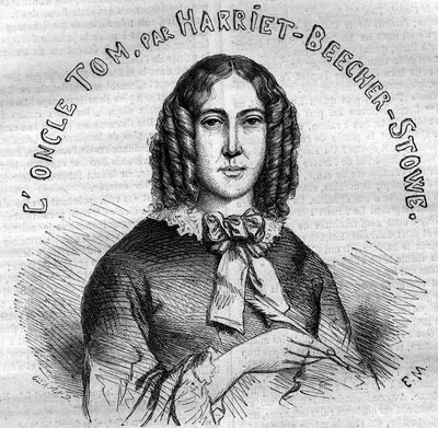 Porträtt av Harriet Beecher Stowe (1811-1896), amerikansk författare, författare till Uncle Tom