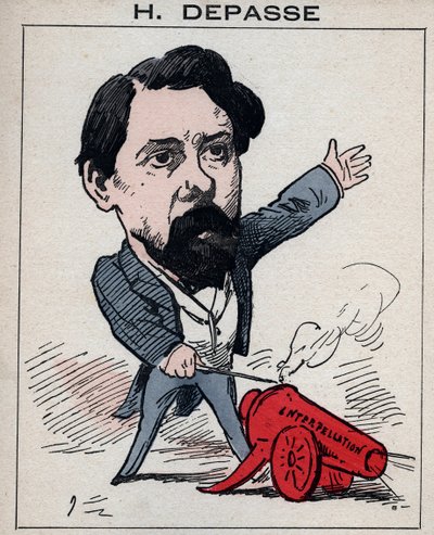 Porträtt av Hector Depasse (1842-1911) fransk politiker - i "Les Hommes d