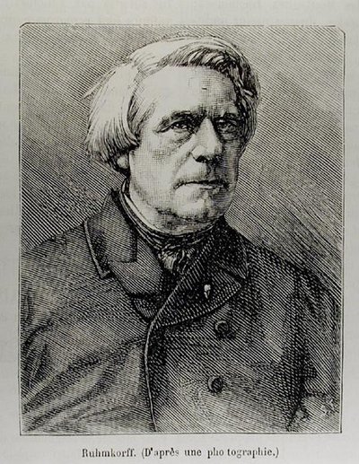 Porträtt av Heinrich Daniel Ruhmkorff (1803-77) av French School