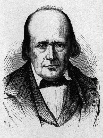 Porträtt av Henri Milne - Edwards (1800 - 1885), fransk fysiolog - i "" Album de la Science; berömda vetenskapsmän; Stora upptäckter””” 1896. av French School