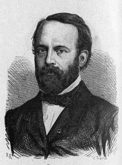 Porträtt av Henri Sainte-Claire Deville (1814 - 1876) - i "" Vetenskapens album; berömda forskare; Stora upptäckter””” 1896. av French School