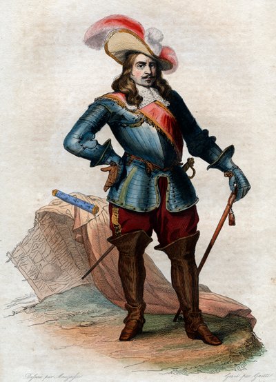 Porträtt av Henri de La Tour dAuvergne, Vicomte de Turenne (1611-1675), marskalk av Frankrike. av French School