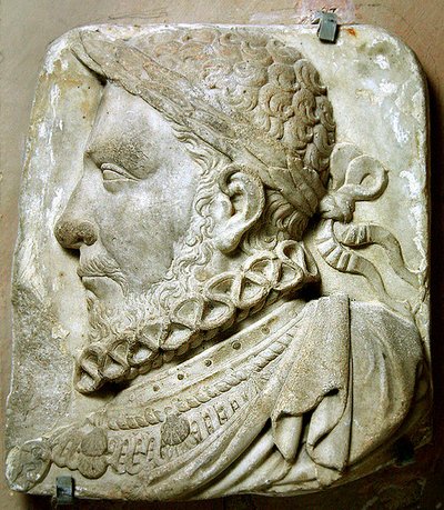 Porträtt av Henrik II av Frankrike (marmor) av French School