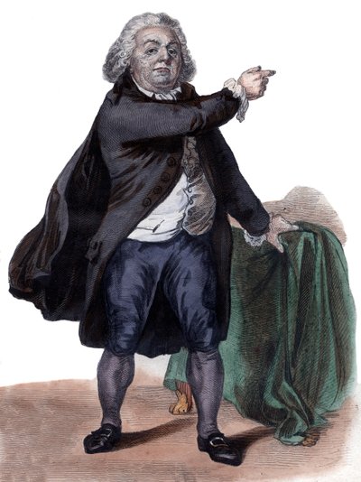 Porträtt av Honore Gabriel Riqueti, Comte de Mirabeau (1749-1791), fransk politiker och revolutionär. av French School
