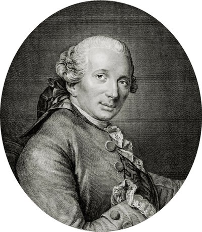 Porträtt av Jacques-Germain Soufflot, av French School