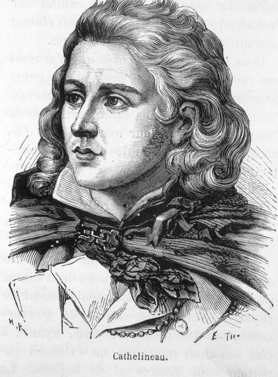 Porträtt av Jacques Cathelineau (1759 - 1793), Vendée-hövding - i "" Frankrikes historia"" av Henri Martin av French School