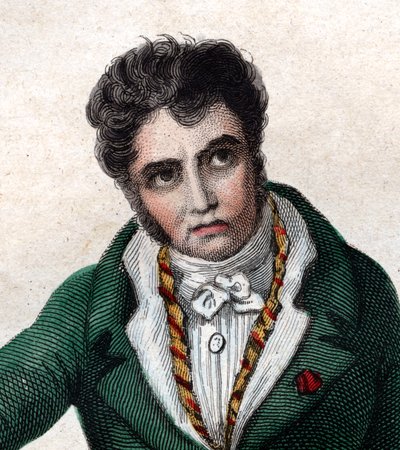 Porträtt av Jacques Louis David (1748-1825), fransk målare. av French School