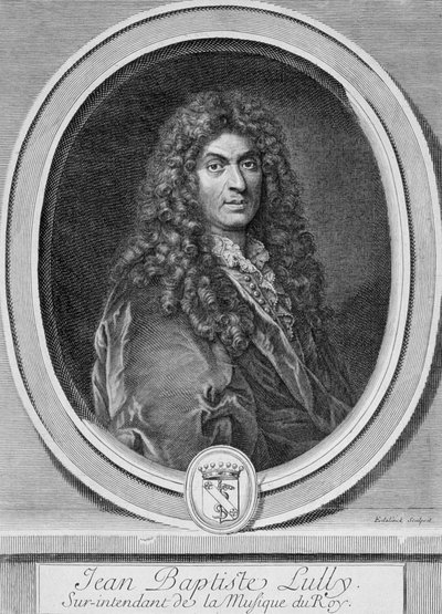 Porträtt av Jean-Baptiste Lully (1632-87) av French School