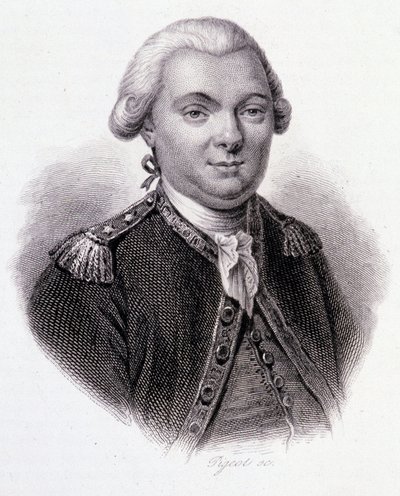 Porträtt av Jean-Francois Galaup, Comte de La Perouse (Jean Francois Laperouse av French School