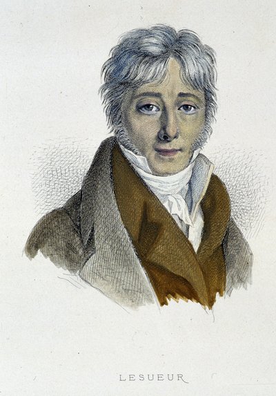 Porträtt av Jean - François Lesueur - gravyr av French School