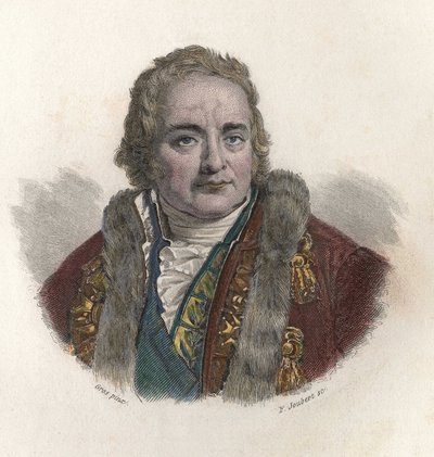 Porträtt av Jean Antoine (Jean - Antoine) Chaptal, greve av Chanteloup (1756-1832), fransk kemist och politiker. I "" Porträtt av användbara män"" av French School
