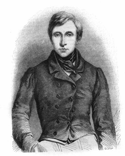 Porträtt av Jean Auguste Pelage Brizeux (1803-1858), fransk poet. av French School