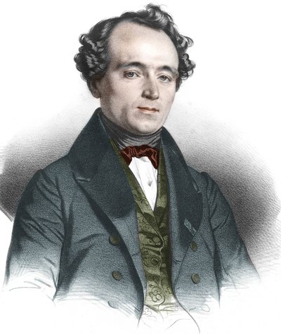 Porträtt av Jean Baptiste (Jean-Baptiste) Andre Dumas (1800-1884) fransk kemist. av French School