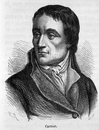 Porträtt av Jean Baptiste Carrier (1756 - 1794), franska politiker - i "" L