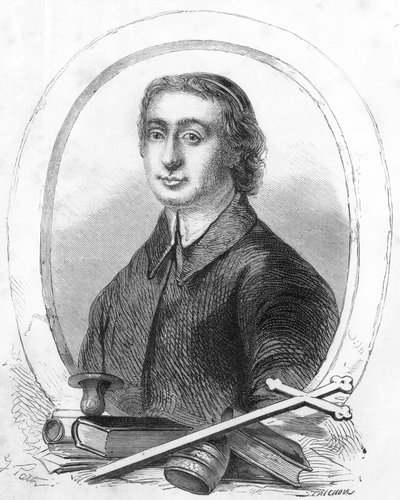 Porträtt av Jean Baptiste Massillon (1663-1742) (gravyr) av French School
