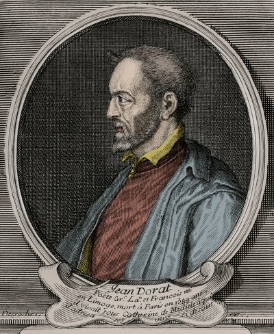 Porträtt av Jean Dorat (Auratus med hans riktiga namn Jean Dinemandi av French School