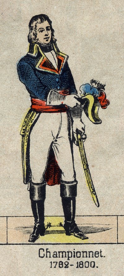 Porträtt av Jean Etienne Championet, general francais (1762-1800). Bild på Epinal från slutet av 1800-talet. av French School