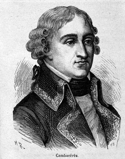 Porträtt av Jean Jacques Régis de Cambacérès, hertig av Parma, fransk jurist och politiker (1753-1824) - gravyr - i "" L