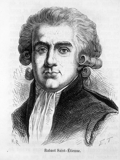 Porträtt av Jean Paul Rabaut St Etienne, fransk politiker (1743 - 1793) - i "" L