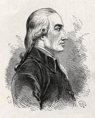 Porträtt av Joseph Black (1761 - 1799), brittisk fysiker och kemist (upptäckt av magnesia) - i "" Album of Science; berömda vetenskapsmän; Stora upptäckter””” 1896. av French School