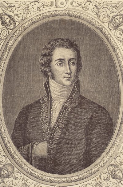Porträtt av Joseph Fouche, hertig av Otranto (1763-1829) (gravyr) av French School