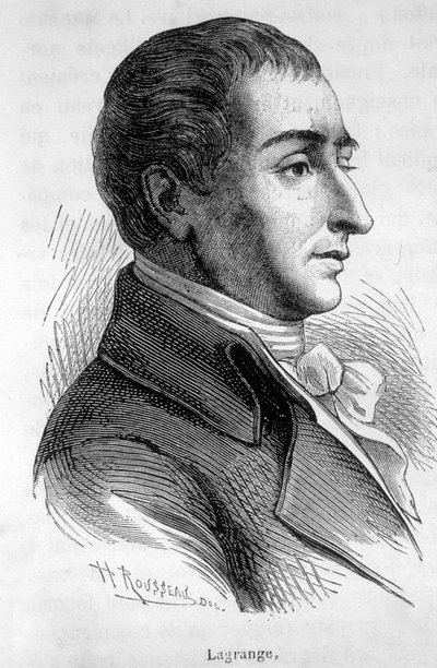 Porträtt av Joseph Louis, greve av Lagrange (1736-1813), fransk matematiker - i "" L
