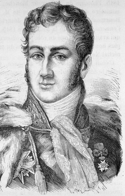 Porträtt av Jules de Polignac, fransk politiker (1780 - 1847) - i "" L