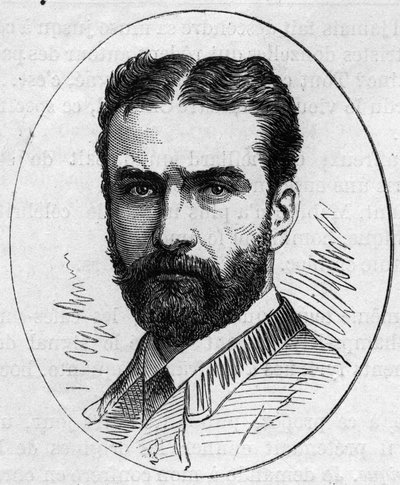 Porträtt av Leon Bonnat (1833-1822), fransk målare. Gravyr i "" Le Monde Illustré"" nr 890 av 2 maj 1874. av French School