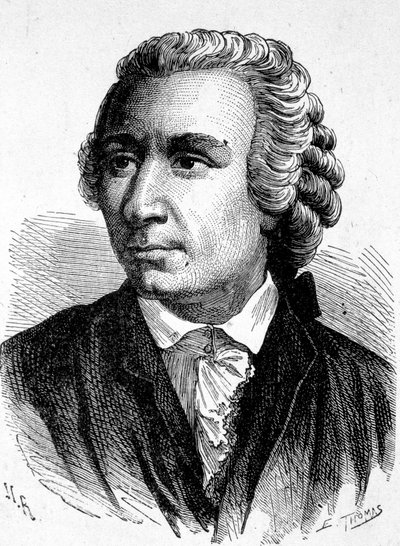 Porträtt av Léon (Leonhard) Euler (1707 - 1783), schweizisk matematiker - i "" Vetenskapens album; berömda vetenskapsmän; Stora upptäckter””” 1896. av French School