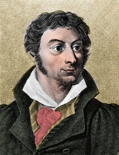 Porträtt av Lorenz Oken (1779-1851). tysk naturforskare och filosof av French School