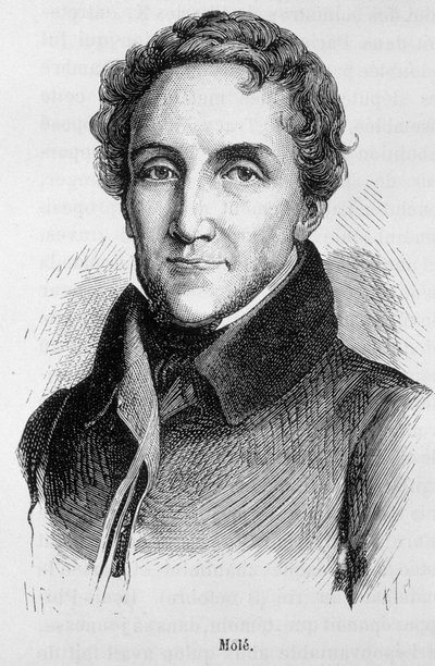 Porträtt av Louis-Mathieu Mole - Porträtt av Louis Mathieu, Earl of Mole (1781 - 1855), fransk politiker - i "" L