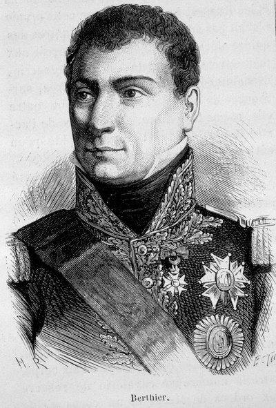 Porträtt av Louis Alexandre (Louis-Alexandre) Berthier, fransk marskalk (1753 - 1815) - i "" L