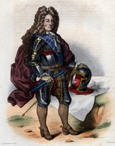 Porträtt av Louis Joseph de Bourbon, hertig av Vendome (1645-1712), fransk militärbefälhavare och marskalk av Frankrike. av French School