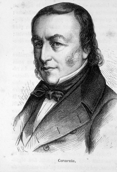 Porträtt av Louis Marie de La Haye Viscount de Cormenin av French School