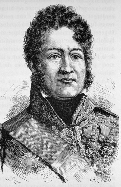 Porträtt av Louis Philippe I (1773 - 1850) - i "" The History of France"" av Henri Martin av French School
