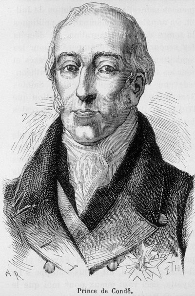 Porträtt av Louis V Joseph de Bourbon-Conde (1736-1818), åttonde prins av Conde, fransk krigsman i "" L