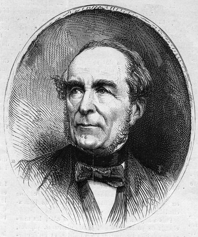 Porträtt av Louis Vitet (1802-1873), fransk politiker. Gravyr i "" Le Monde Illustré"" nr 844 av 13 juni 1873. av French School