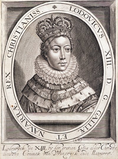 Porträtt av Ludvig XIII, ung. av French School