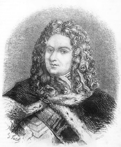 Porträtt av Louis de Rouvroy hertig av Saint-Simon av French School