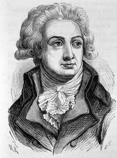 Porträtt av Marie Jean Herault de Sechelles (1759-1794), fransk politiker - i "L