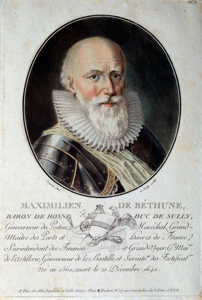 Porträtt av Maximilian de Bethune, hertig av Sully (1560-1641). av French School